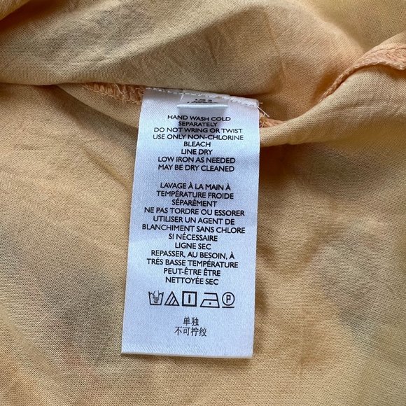 Urban Outfitters Orange Ruffled Gauze Floral Mini Dress Size Small - Picture 6 of 6